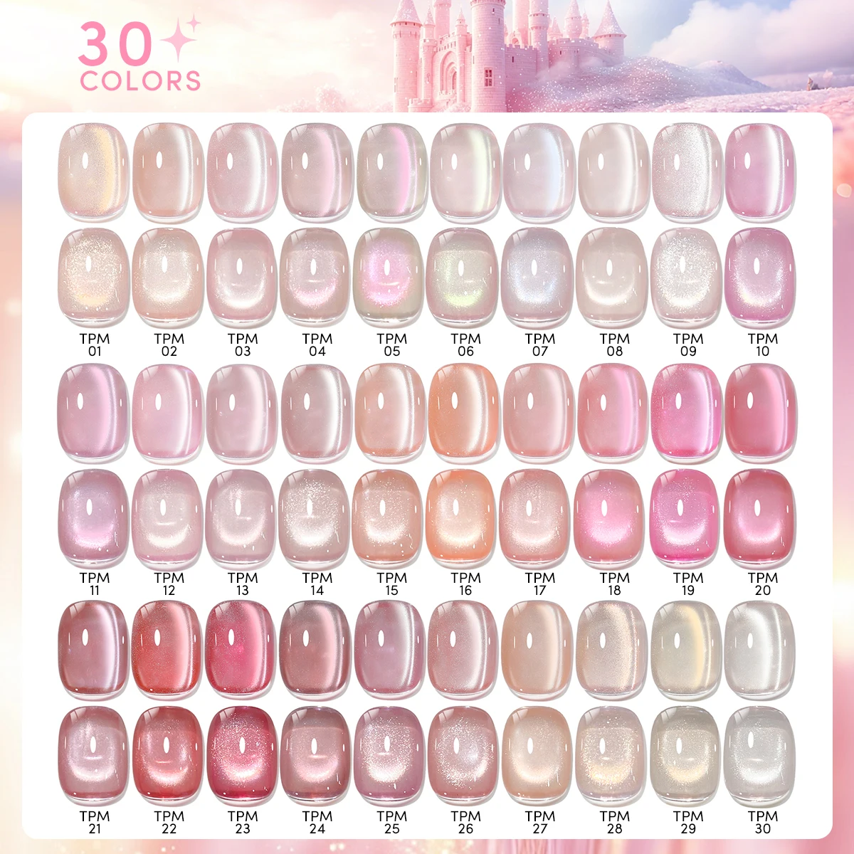 AS 15ml Peachy Whimsy Pink Cat Eye Gel Nail Polish Glitter Pink Spring Magnetic Shimmer Effect Gel Polish DIY Manicure Gift - Image 4