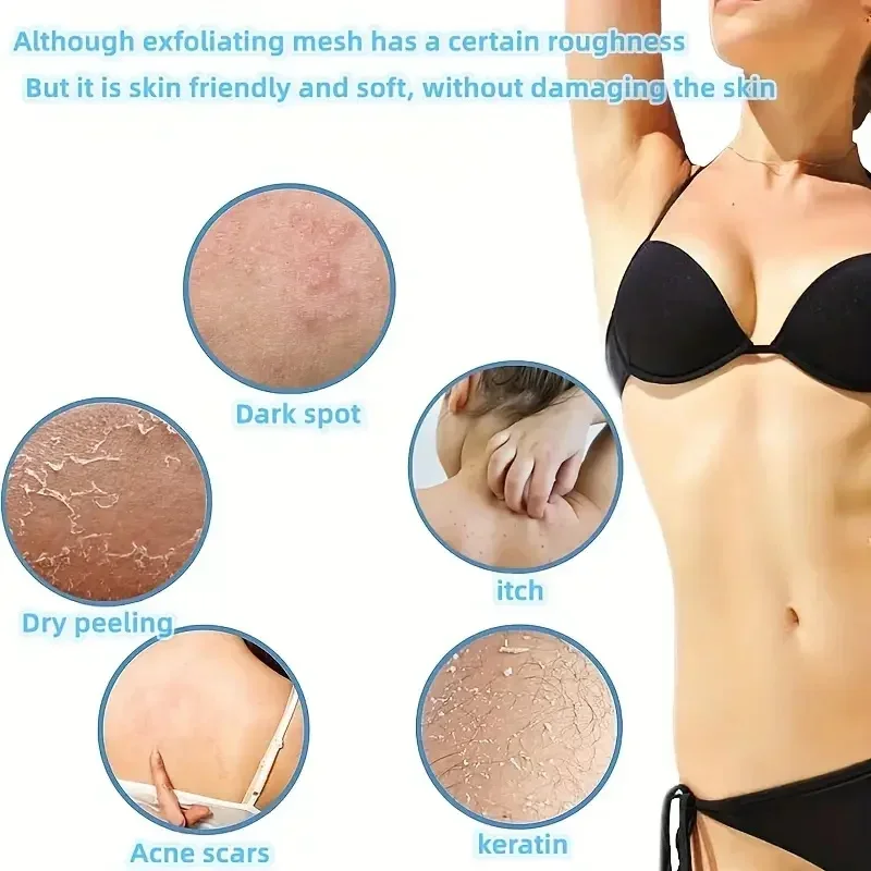 African Exfoliating Sponges Towel Mesh Bath Scrub Washcloth Double Side Wash Bath Loofah for Smooth Skin Back Shower Scrubb - Image 5
