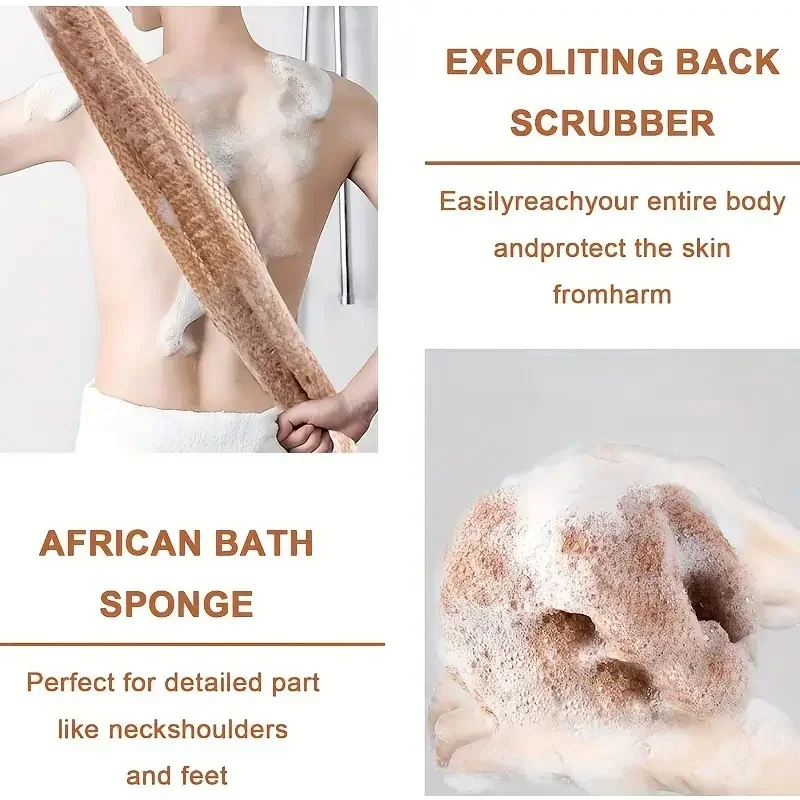 African Exfoliating Sponges Towel Mesh Bath Scrub Washcloth Double Side Wash Bath Loofah for Smooth Skin Back Shower Scrubb - Image 3