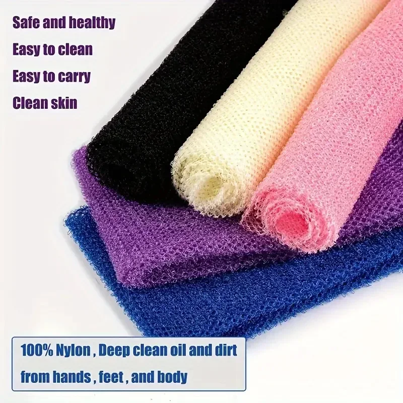 African Exfoliating Sponges Towel Mesh Bath Scrub Washcloth Double Side Wash Bath Loofah for Smooth Skin Back Shower Scrubb - Image 4