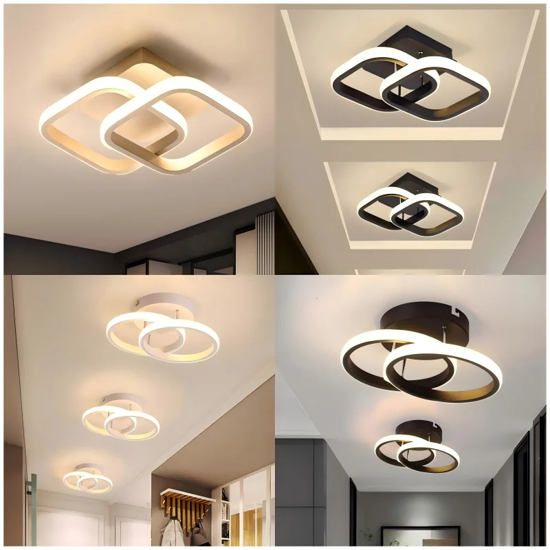 Aisle LED Lamps Three-color Lamp Modern Simple Style Ceiling Lamp Bedroom Lamp Surface Mounted Restaurant Lamp Home