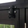 Aluminum Alloy Security Automatic Window Gate Lock Spring Bounce Door Bolt Latch, Black