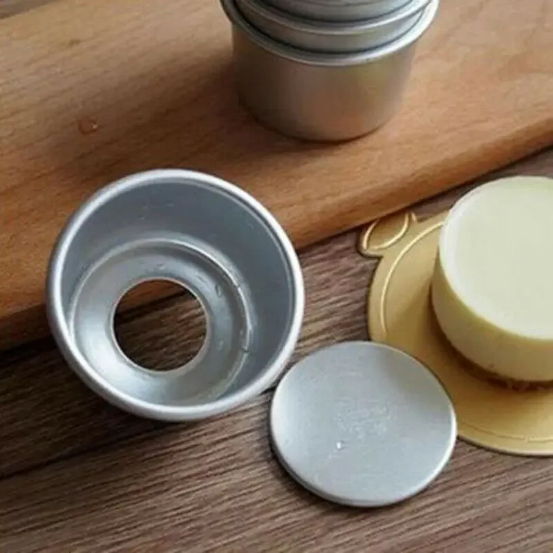 Aluminum Round For Mini Cake Pan Set 10Pcs 2 Inch With Removable Base For Pudding For Mold Baking And Pastry Containers - Image 4