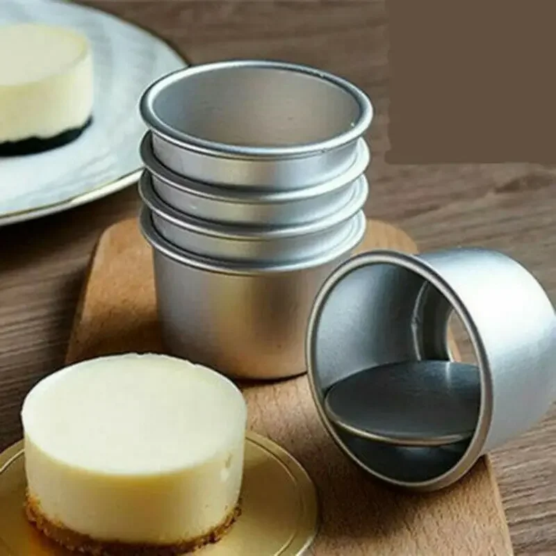 Aluminum Round For Mini Cake Pan Set 10Pcs 2 Inch With Removable Base For Pudding For Mold Baking And Pastry Containers - Image 5