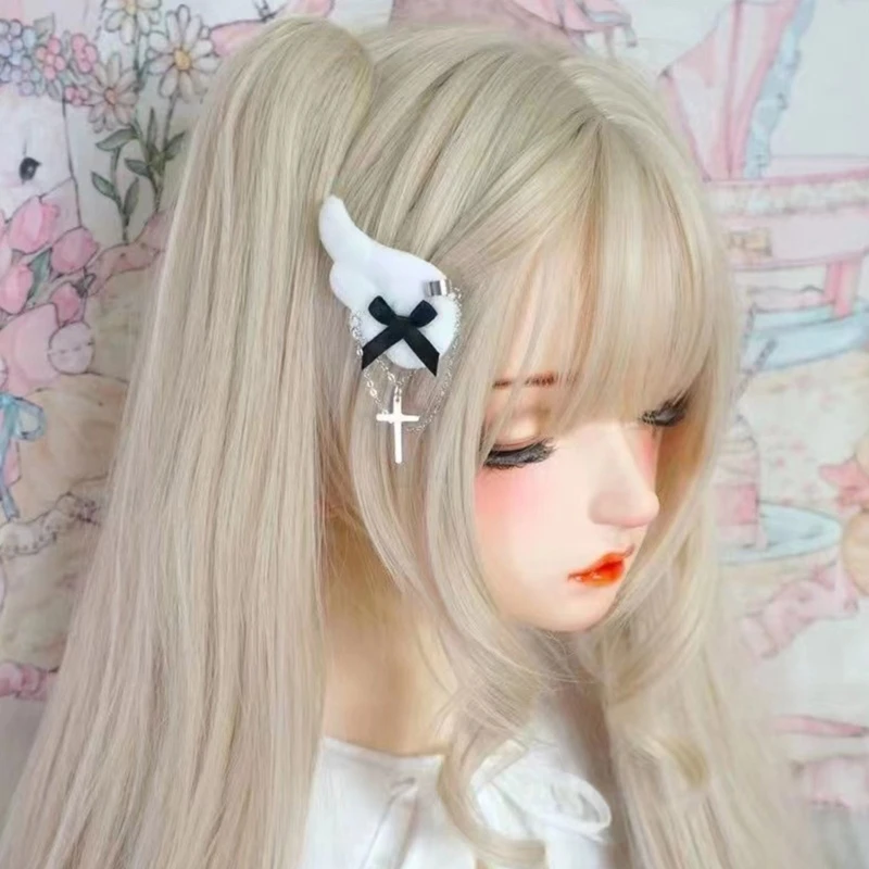 Angel Wing Hair Clip for Girls Y2K Punk Hairpins Bowknot Hairclips Animation Hair Barrettes Subculture Hair Accessories - Image 3