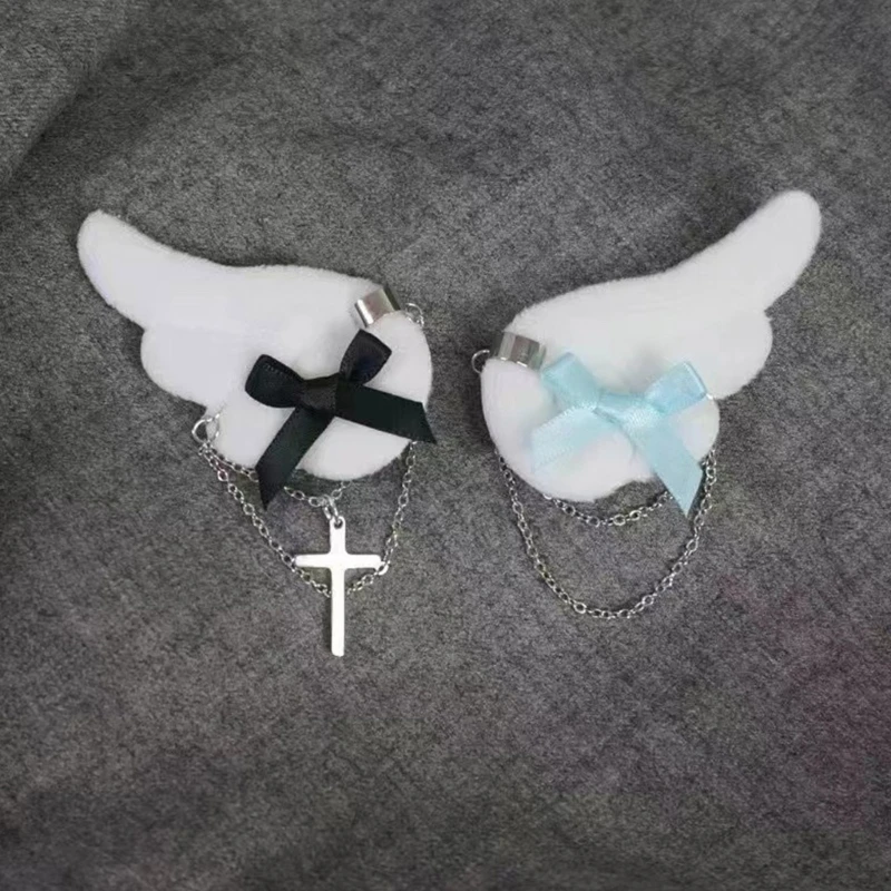 Angel Wing Hair Clip for Girls Y2K Punk Hairpins Bowknot Hairclips Animation Hair Barrettes Subculture Hair Accessories - Image 4