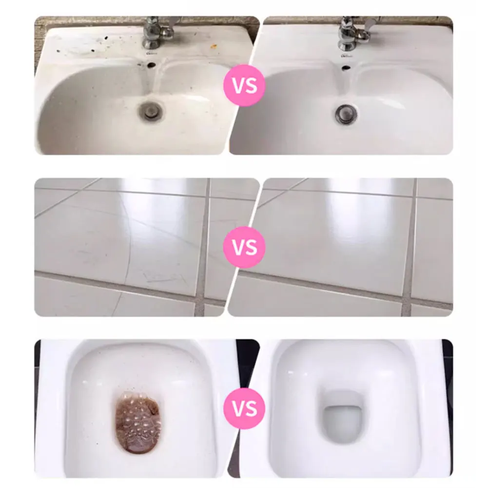 Anti-Limescale Foam Spray Bathroom Descaler Foam Powerful Cleaner Spray All Purpose Stubborn Stains Cleaner For Tiles Bathtubs - Image 3