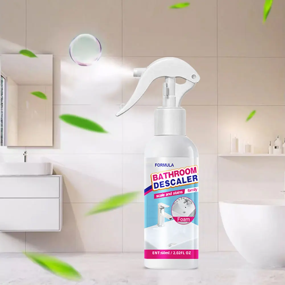 Anti-Limescale Foam Spray Bathroom Descaler Foam Powerful Cleaner Spray All Purpose Stubborn Stains Cleaner For Tiles Bathtubs - Image 5