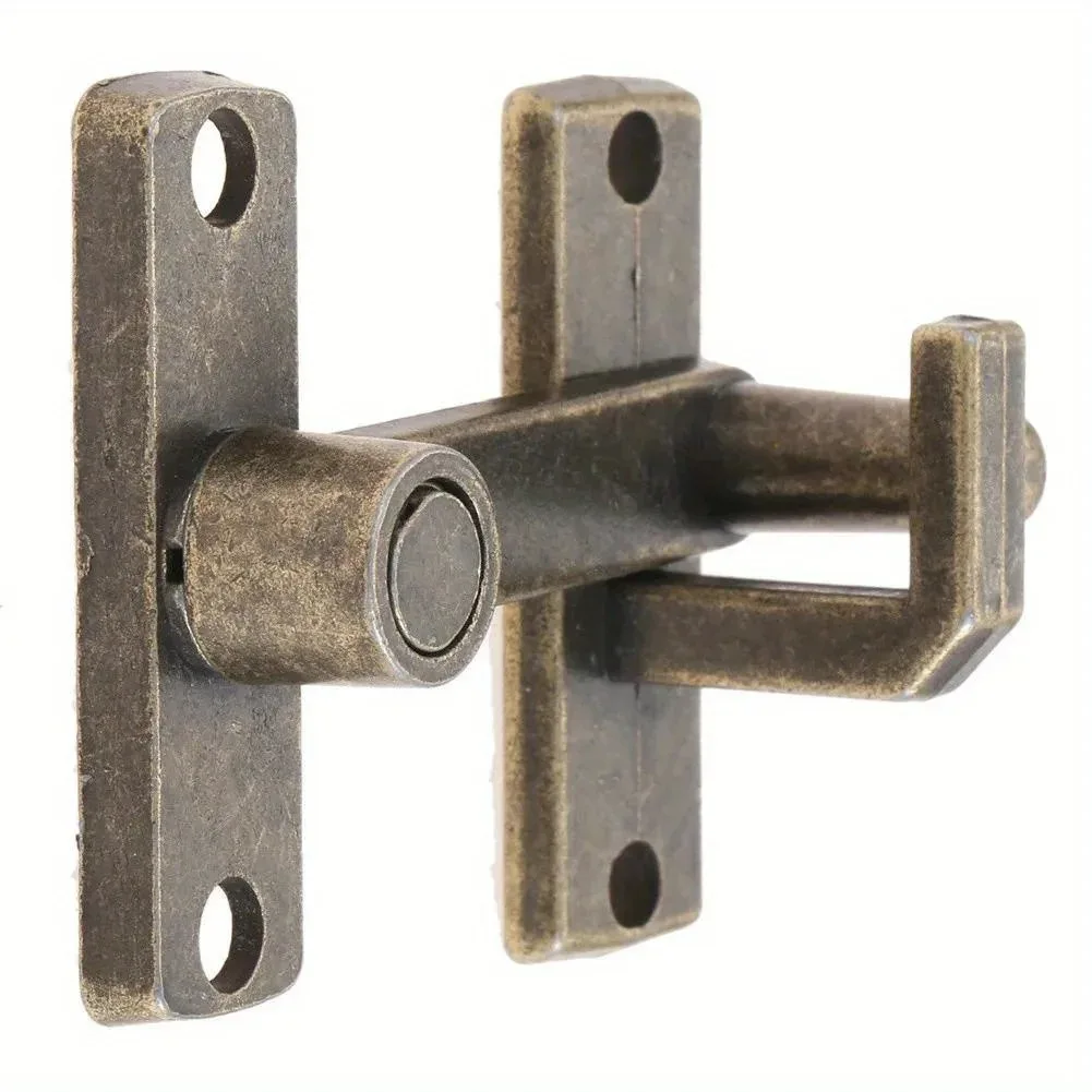 Antique Bronze Door Latch, Retro Sliding Bolt Lock, Vintage Security Gate Latch for Cabinets, Windows & Furniture - Image 5