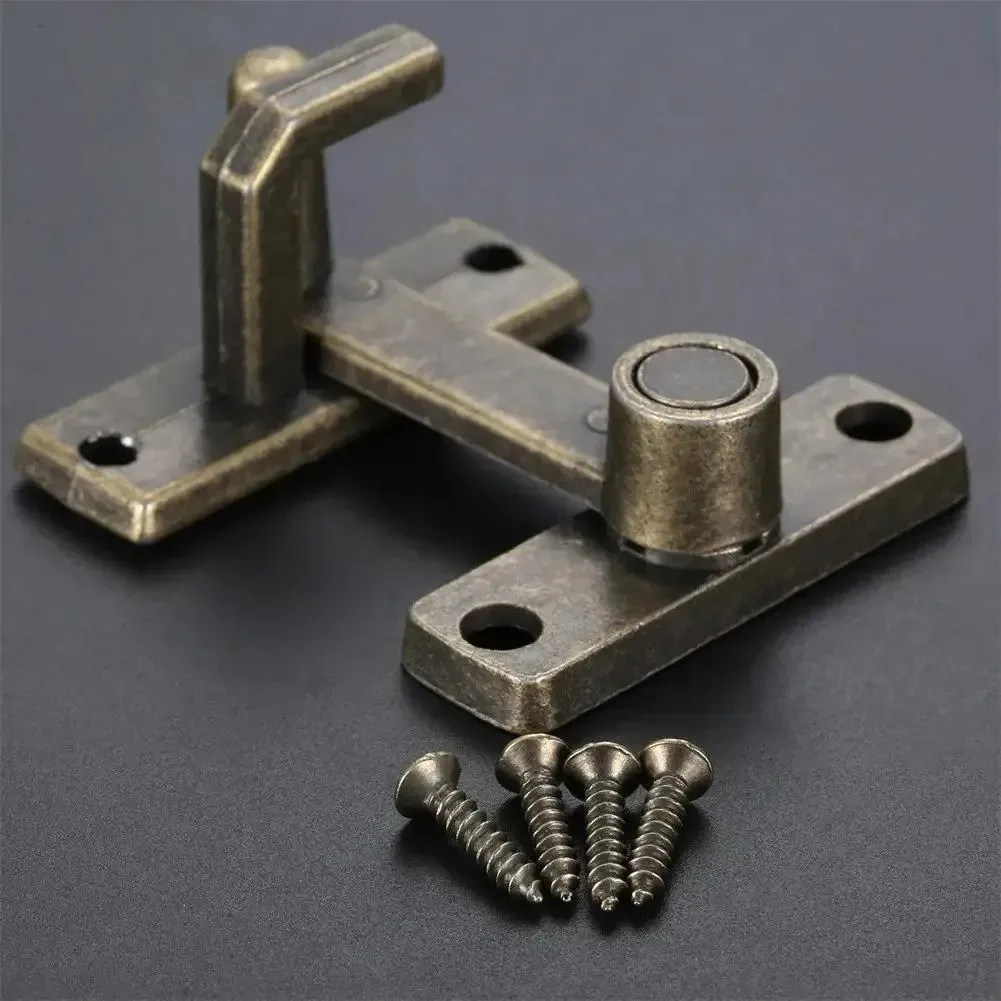 Antique Bronze Door Latch, Retro Sliding Bolt Lock, Vintage Security Gate Latch for Cabinets, Windows & Furniture - Image 3