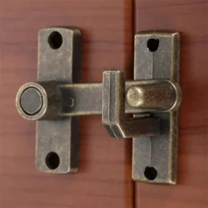 Antique Bronze Door Latch, Retro Sliding Bolt Lock, Vintage Security Gate Latch for Cabinets, Windows & Furniture