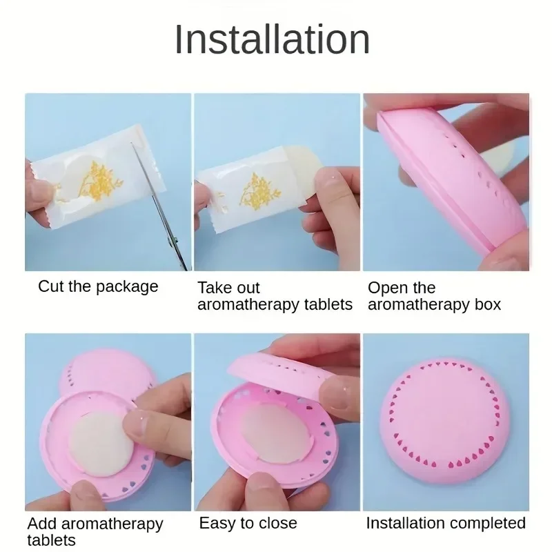 Aromatherapy Fragrance Lasting Deodorization Bathroom Supplies Bedroom Wardrobe Car Home Toilet Deodorant Solid Round Fresher - Image 5