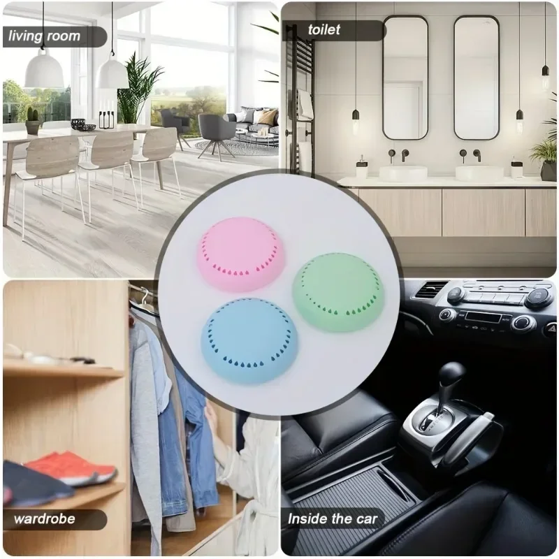 Aromatherapy Fragrance Lasting Deodorization Bathroom Supplies Bedroom Wardrobe Car Home Toilet Deodorant Solid Round Fresher - Image 6