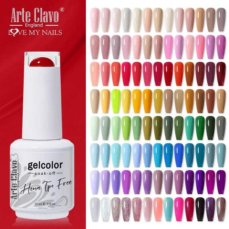 Arte Clavo 116Colors Gel Nail Polish 15ml Colorful Gel Semi Permanent Soak Off UV Gel Nail Art DIY Design Varnishe Nail Supplies