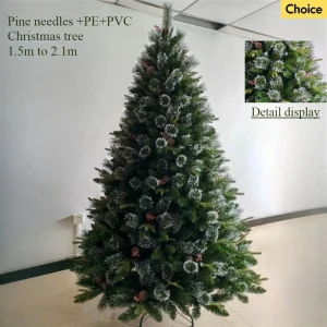 Artificial Christmas Tree PE+PVC Encrypted Pine Needle LED Light Christmas Tree 150cm to 210cm Home Christmas Party Decorations