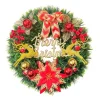 Artificial Christmas Wreath Garland Winter Wreath with Berry Christmas Balls for Door Indoor Outdoor Holiday DIY Home Decoration