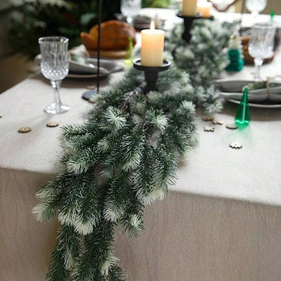 Artificial Green Plants rattan Christmas tree New Year Wedding Wreaths Home Room Outdoor Yard Wall Door Decora Pine Tree Rattan - Image 2