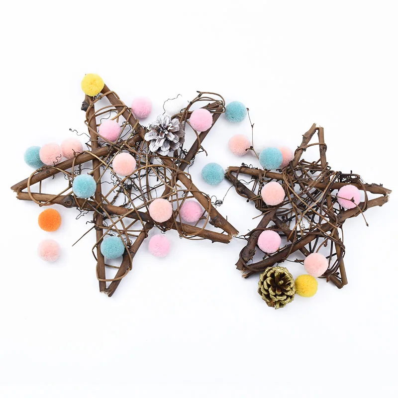 Artificial Rattan Star Frame Holiday Christmas Wedding Goth Party Wreath Floral Accessories Home Table Wall Arch DIY Decorations - Image 2