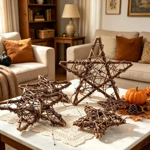 Artificial Rattan Star Frame Holiday Christmas Wedding Goth Party Wreath Floral Accessories Home Table Wall Arch DIY Decorations