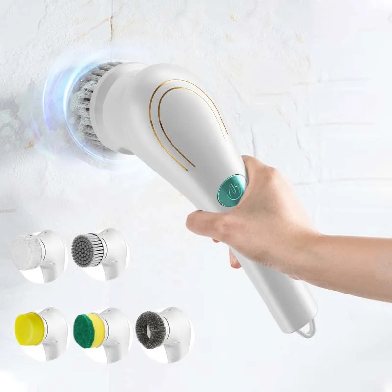 Automatic Spin Scrubber Wireless Usb Rechargeable Kitchen Bathtub Tile Cleaning Dishwashing Brush Electric Cleaning Brush - Image 5