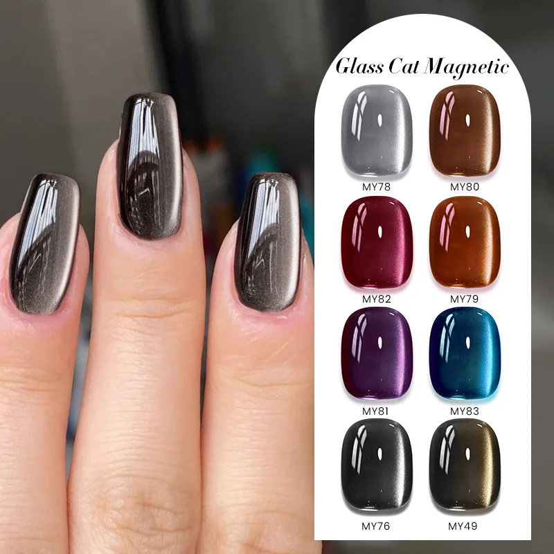 BORN PRETTY 10ml Black Glass Cat Magnetic Gel Nail Polish Ultra Shine Gold Silver Glitter Soak Off UV LED Gel Nail Art Varnish - Image 6