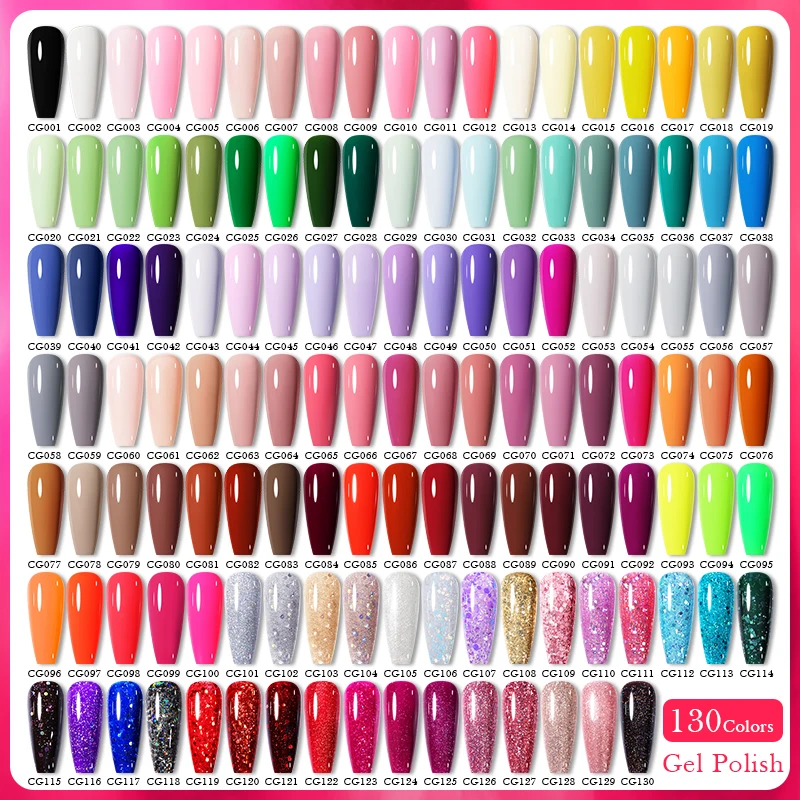 BORN PRETTY 10ml Gel Nail Polish Gel 130 Colors Semi Permanent Solid Nail Gel Varnish Soak Off UV Gel for Base Top Coat - Image 2