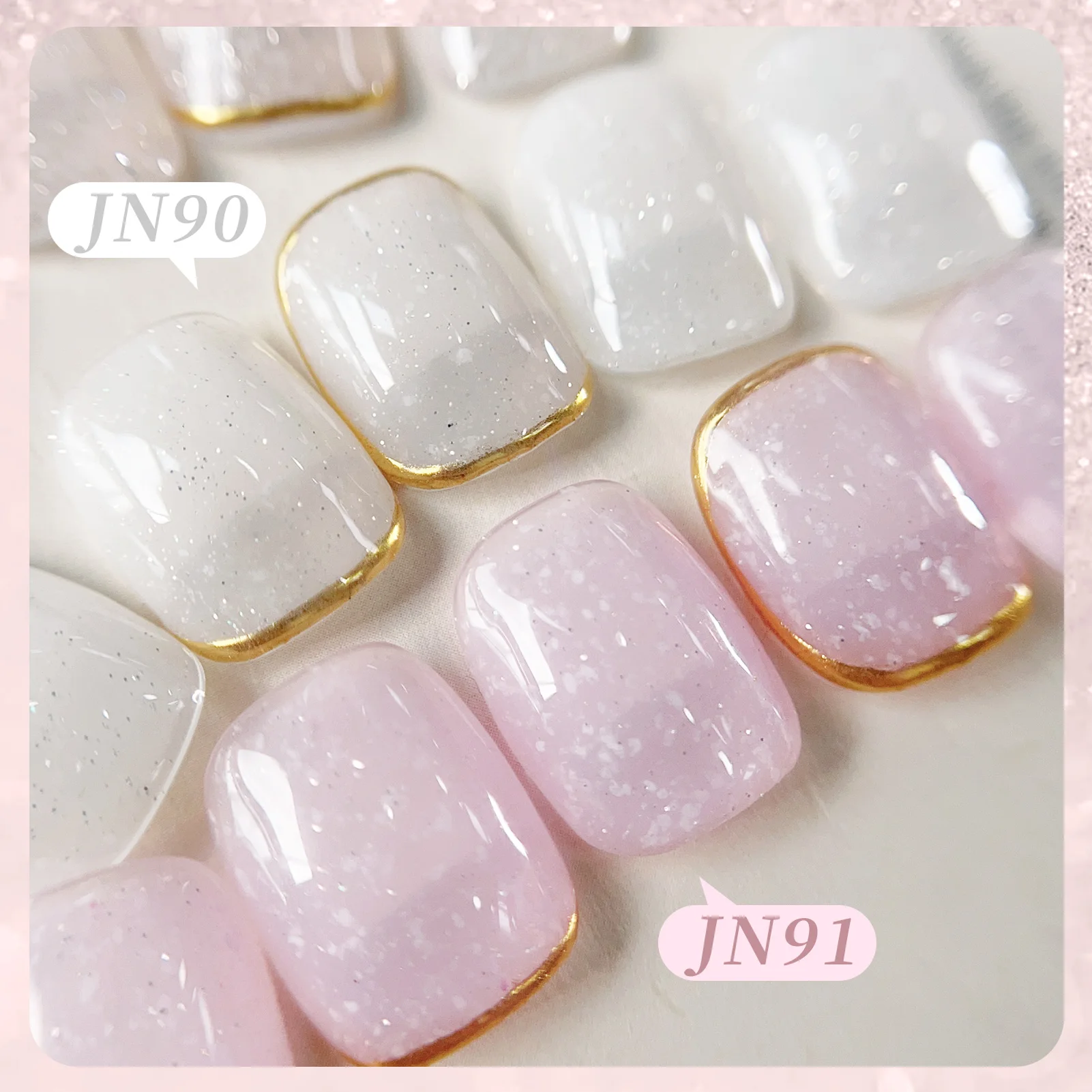 BORN PRETTY 10ml Snow Glitter Gel Nail Polish Pink Milky White Jelly Sequins Semi Permanent Nails Art Design Varnish Manicure - Image 2