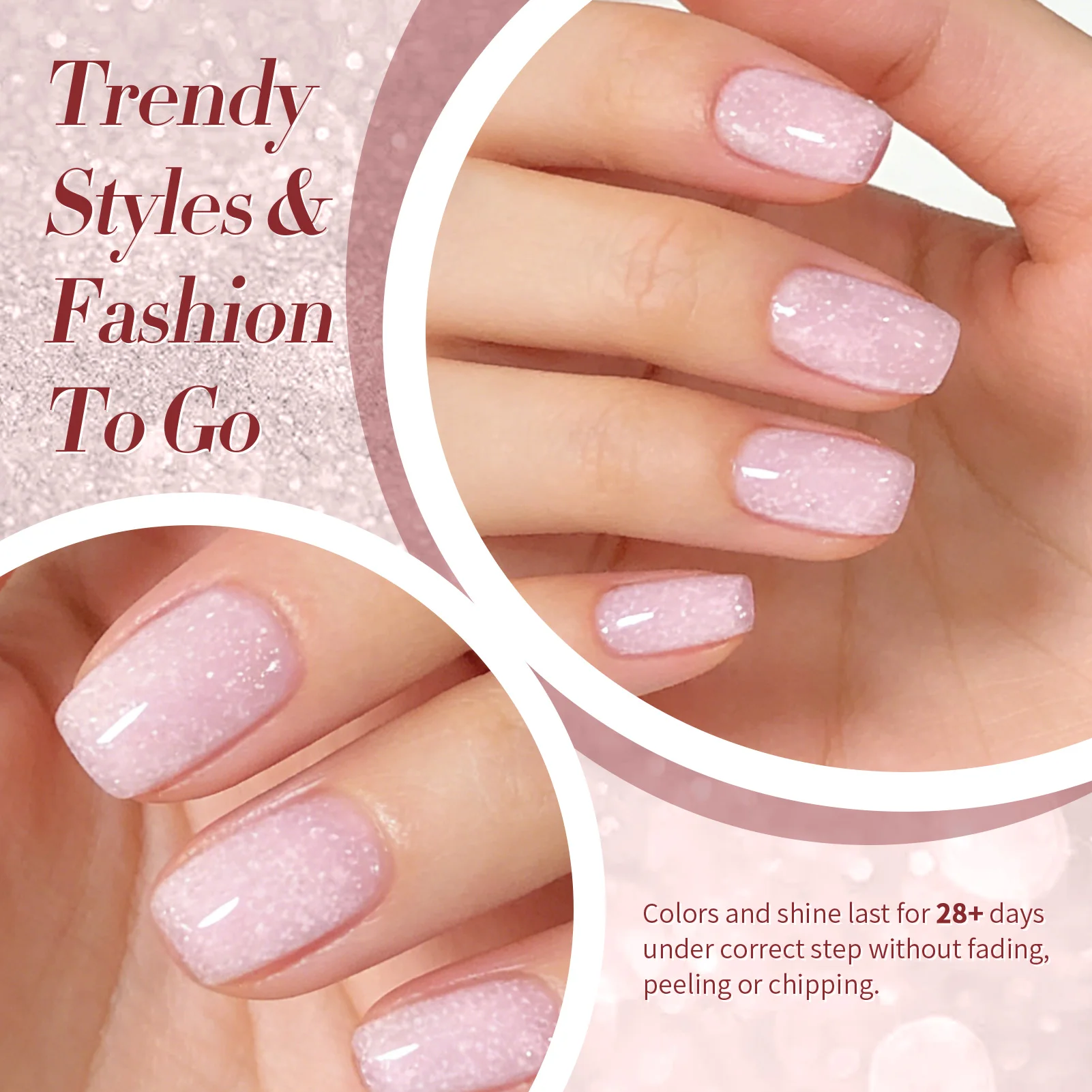 BORN PRETTY 10ml Snow Glitter Gel Nail Polish Pink Milky White Jelly Sequins Semi Permanent Nails Art Design Varnish Manicure - Image 6