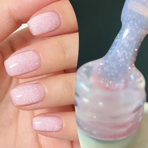 BORN PRETTY 10ml Snow Glitter Gel Nail Polish Pink Milky White Jelly Sequins Semi Permanent Nails Art Design Varnish Manicure