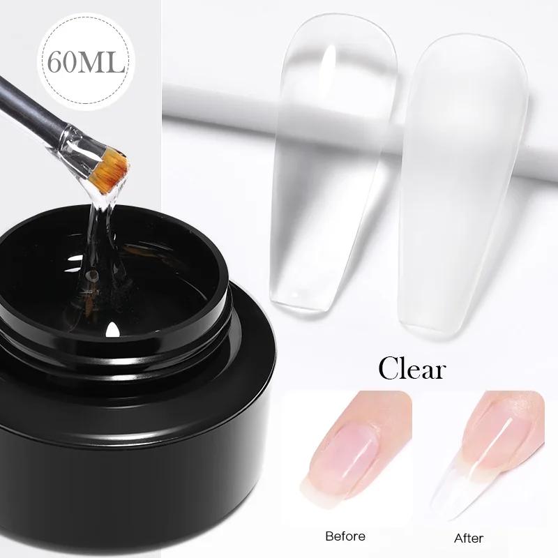 BORN PRETTY 60/30ml Hard Jelly Extension Nail Gel Polish French Nails Nude Pink White Clear Nail Supplies Gel for extension - Image 2