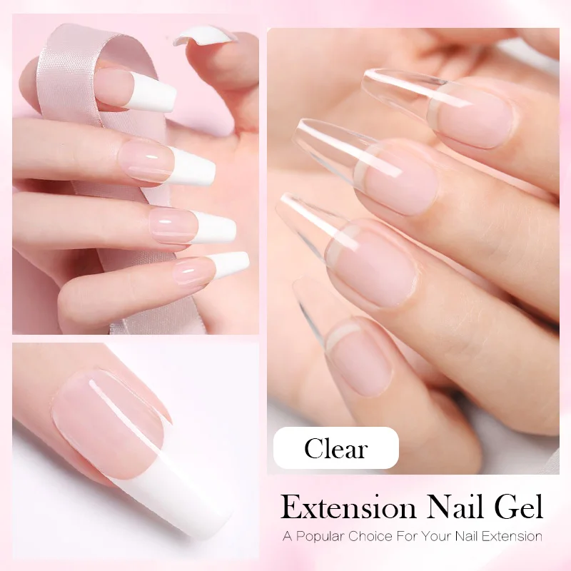 BORN PRETTY 60/30ml Hard Jelly Extension Nail Gel Polish French Nails Nude Pink White Clear Nail Supplies Gel for extension - Image 3