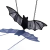 Bat Stained Window Hanging Suncatcher Halloween Decorations Home,20x9.5cm Acrylic Bat Decoration for Bar Pub KTV Party Decors