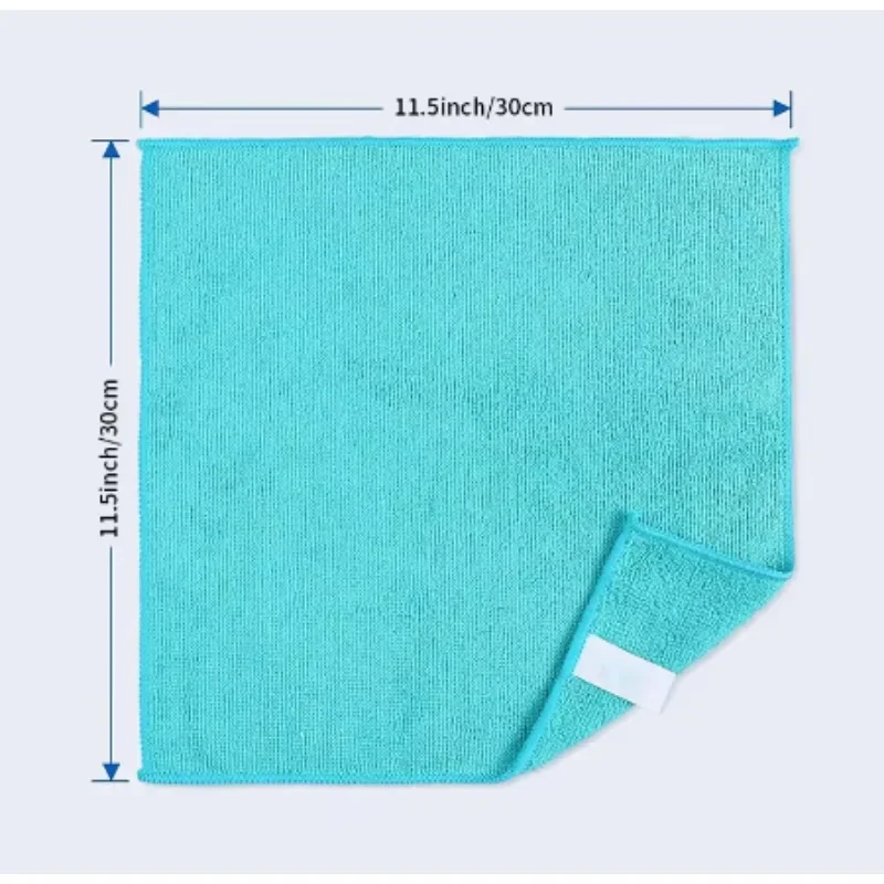 Black Thicken Microfiber Car Cleaning Towels Soft Quick Drying Windows Mirrors Wiping Rags Home Double Layer Clean Cloths - Image 6