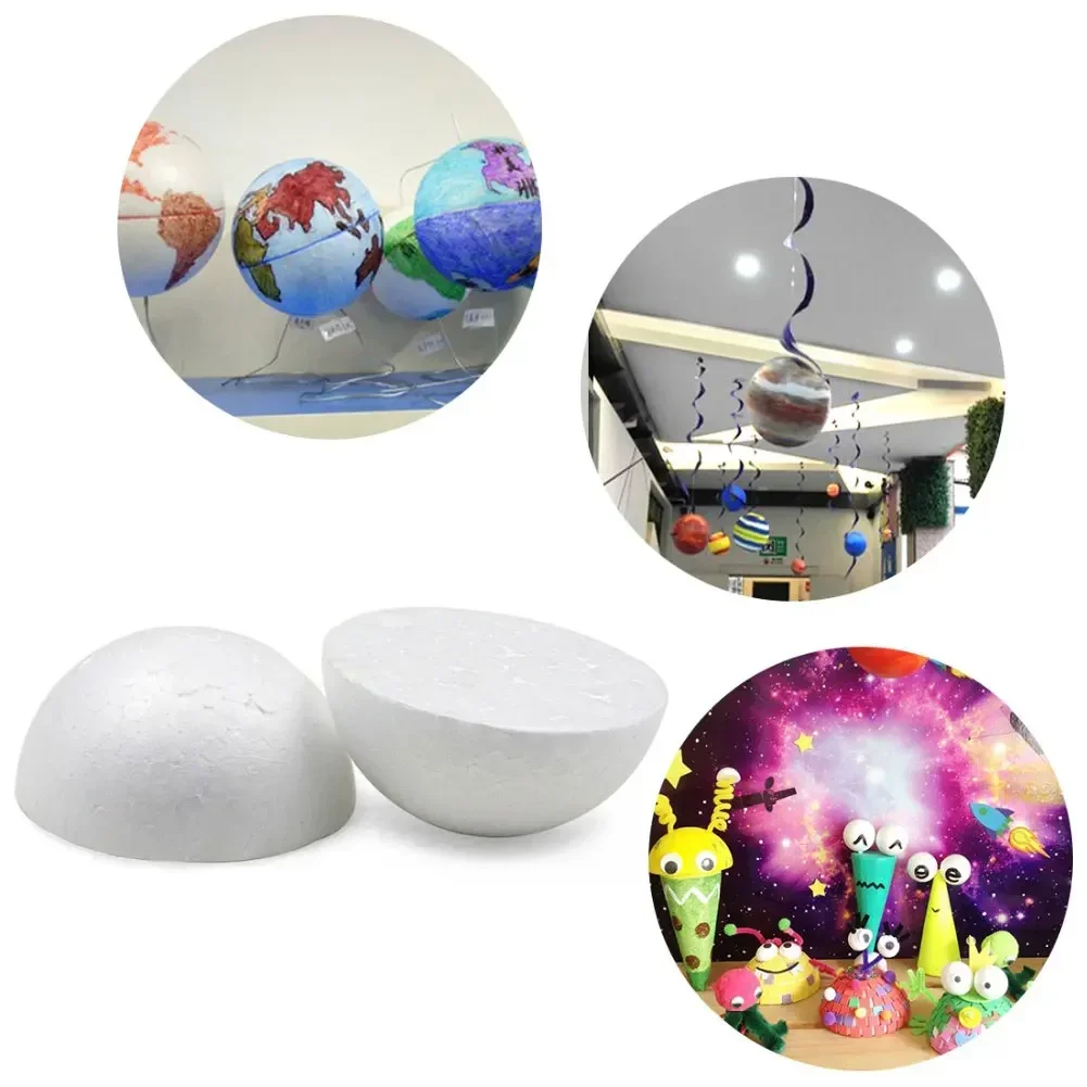 Blank Half Round Polystyrene Foam Ball For DIY Wedding Party Christmas Decor White Decorative Flower Ball 15cm/18cm/20cm/25cm - Image 2