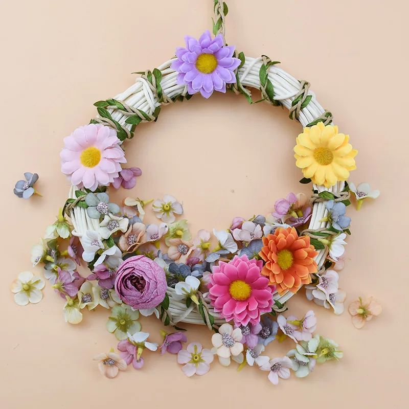 Bridal Wreath Wedding Decorative Flowers New Year Christmas Decorations for Home Wall Pendant Scrapbook Cheap Artificial Plants - Image 4