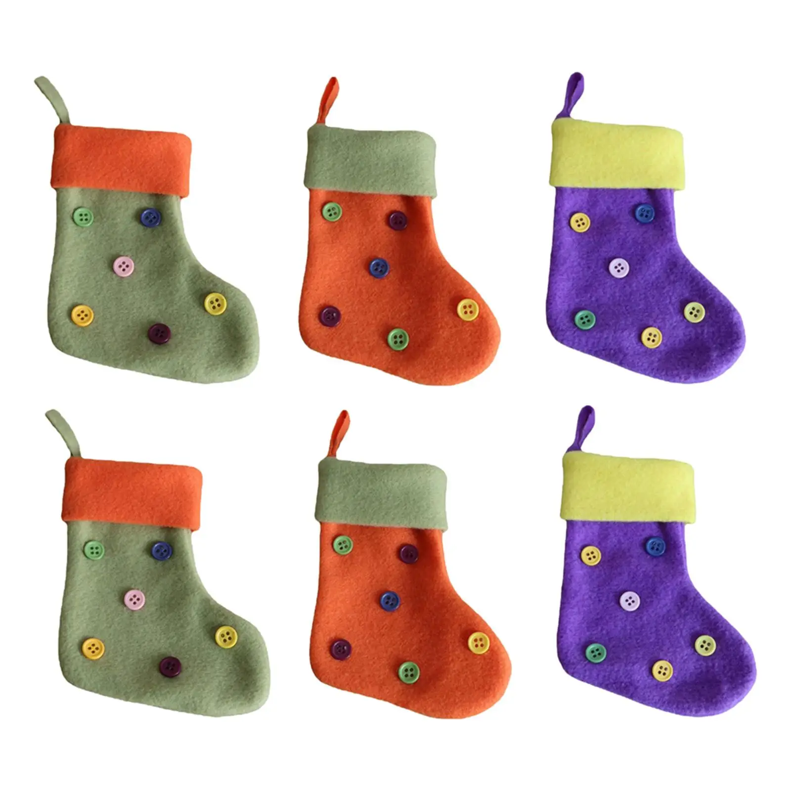 Buttons Christmas Stockings Hanging Bags 6pcs Christmas Stocking Sock Santa Candy Tree Hanging Add Festive Buttons Christmas Stockings Hanging Bags 6pcs Christmas Stocking Sock Santa Candy Tree Hanging Add Festive
