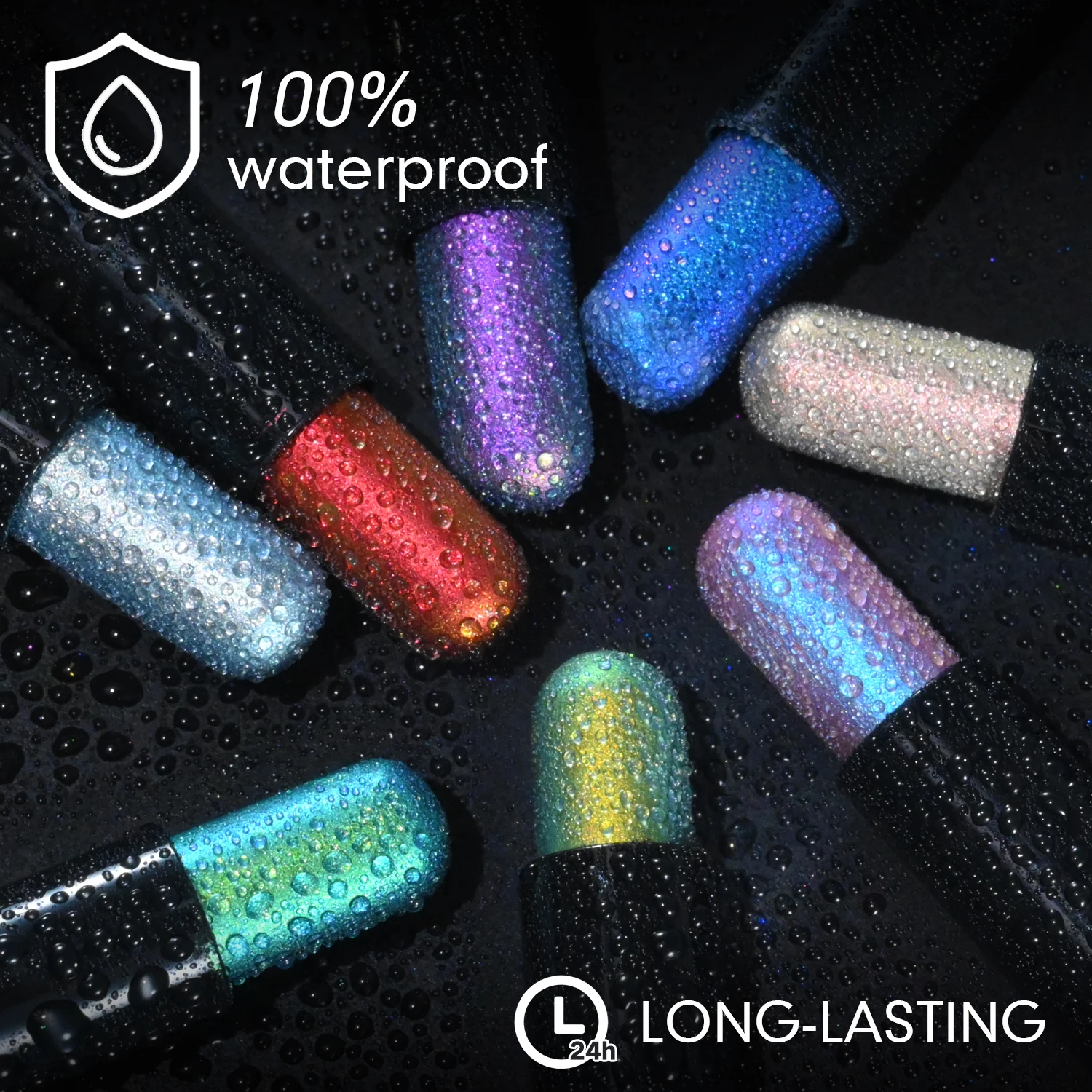 CHARMACY New Multichrome Eyeshadow Stick with Sponge Waterproof Long Lasting Glitter Eye Professional Maquillaje for Women - Image 6
