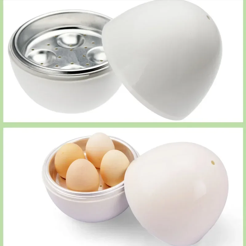 Capacity for 4 eggs Microwave Egg Steamer Boiler Cooker Easy Quick 5 Minutes Hard Or Soft Boiled Kitchen Cooking Tools - Image 3