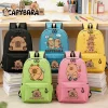 Capybara Backpack Girls Animal Knapsack Cartoon Print Book Bag Women Men Large Capacity Watertight Schoolbags New Semester Gift