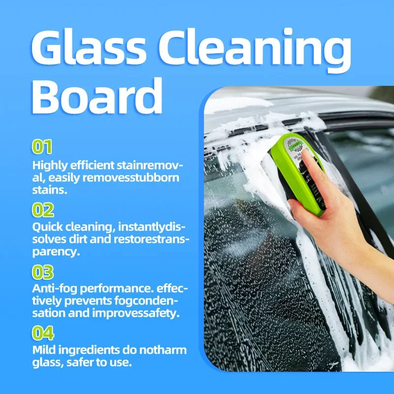 Car Glass Oil Film Remover Automotive Glass Sponge Cleaning Brush Front Inner Windshield Glass Oil Film Cleaner For Car Cleaning - Image 5