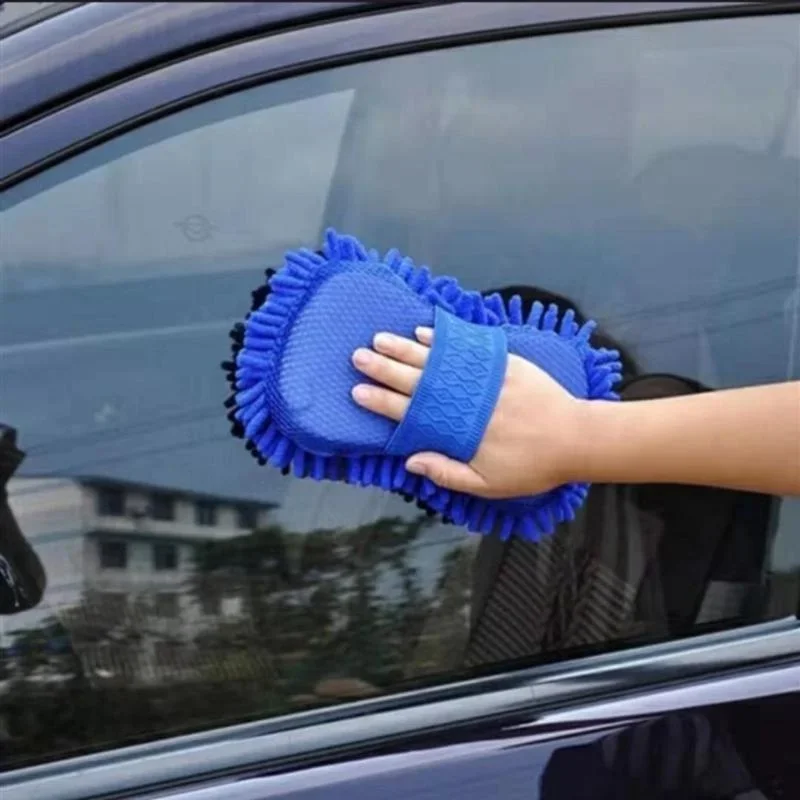 Car Wash Mitt, Premium Chenille Microfiber Wash Sponge, Scratch-Free Ultra Absorbent Cleaning Glove, Sponge Washing Tools - Image 5