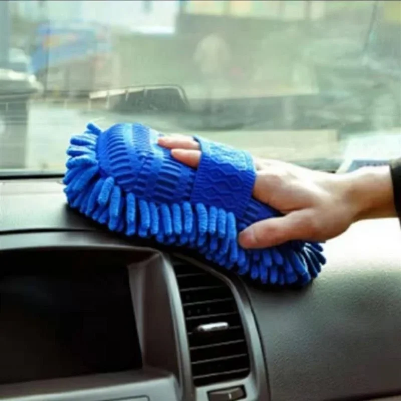 Car Wash Mitt, Premium Chenille Microfiber Wash Sponge, Scratch-Free Ultra Absorbent Cleaning Glove, Sponge Washing Tools - Image 3