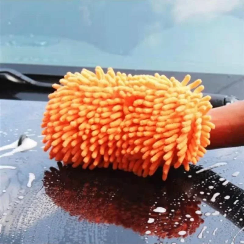 Car Wash Mitt, Premium Chenille Microfiber Wash Sponge, Scratch-Free Ultra Absorbent Cleaning Glove, Sponge Washing Tools - Image 4