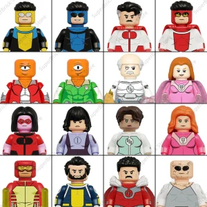 Cartoon Invincible Mark Mini Action Figures Building Block Set - Educational Puzzle Toy Bricks Collectible Dolls for Kids Gifts