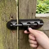 Cast Iron Door Latch Mounted Bolt Lock Antique Decorative Barrel Bolt Lock For Villa Gate Barn Door Home Hardware Accessory