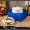 Ceramic jewelry box with lid, 13cm and 18cm jewelry storage boxes, multifunctional desktop container, high-end holiday gift box