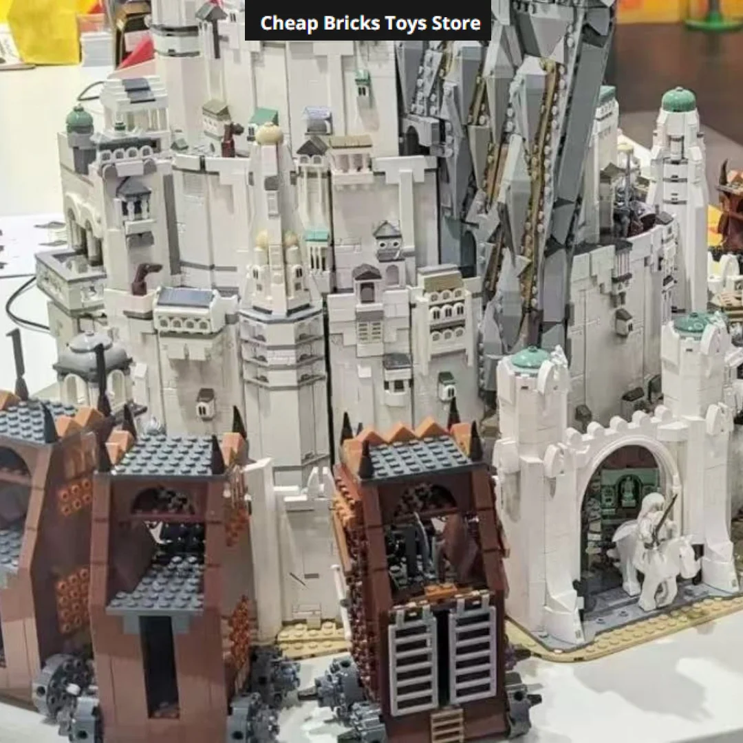 Cheapest 2026 Requiring Assembly 8278pcs Minas Tirith Bricks Building Blocks The City Capital Trendy Model Gifts for Adults Toys - Image 3