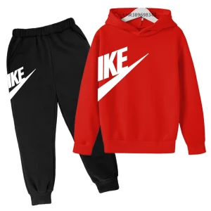 Children 3-12 Years Old Autumn Hoodie Long-sleeved Boys Girls Toddler Sports Coat Top+Pants Stylish Casual Sweatshirt Set