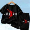 Children Clothes letters Print T-shirt 3-12Yrs Boys Girls Short-sleeved Top+Shorts Casual Fashion Sports Set Clothing