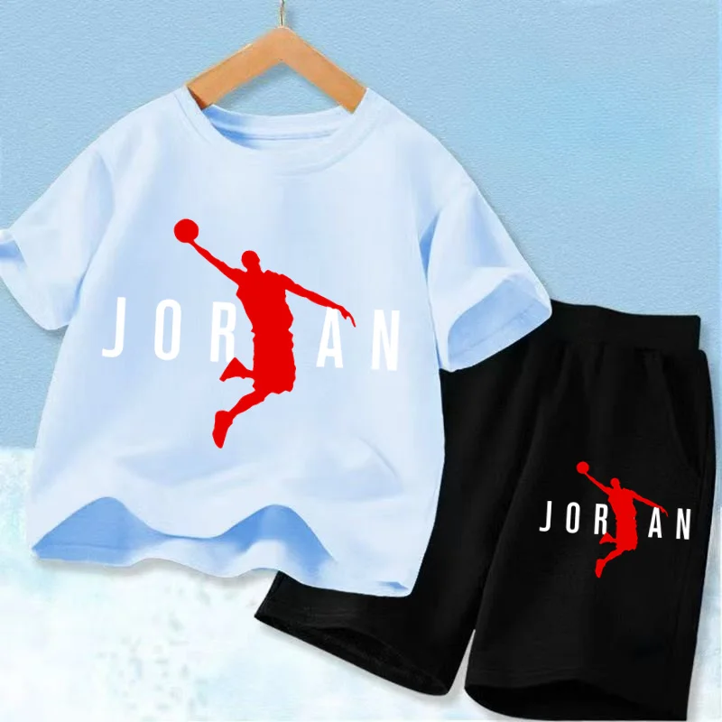 Children Clothes letters Print T-shirt 3-12Yrs Boys Girls Short-sleeved Top+Shorts Casual Fashion Sports Set Clothing - Image 5